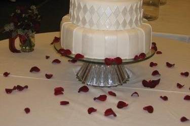 Three tier wedding cake