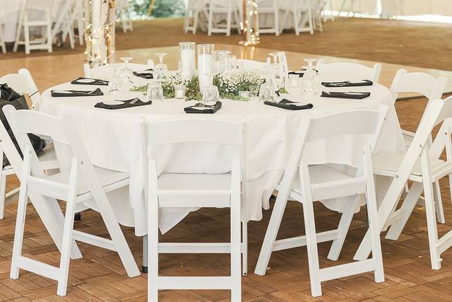 Table Set up in Tent