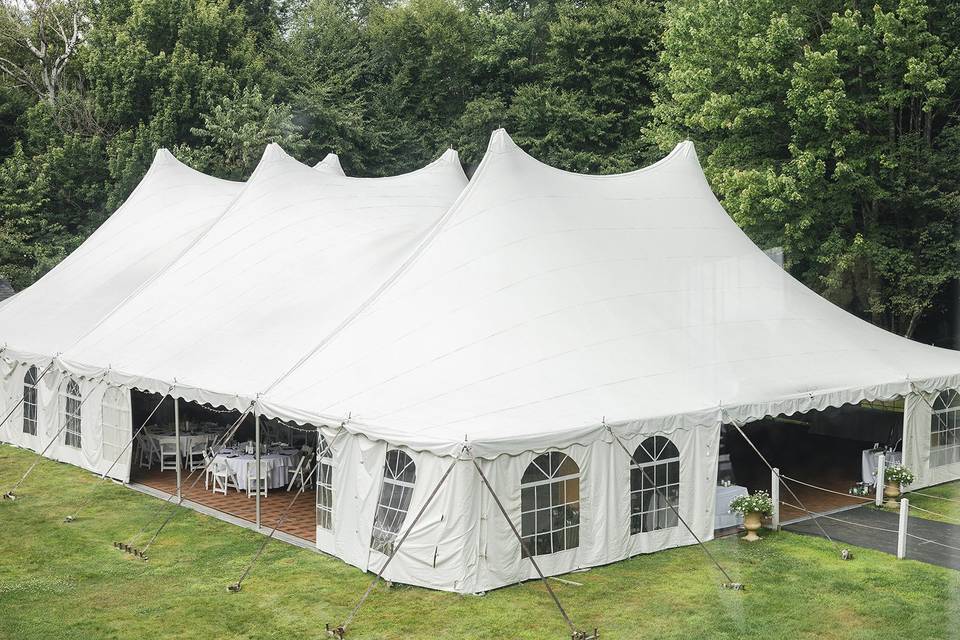 Table Set up in Tent
