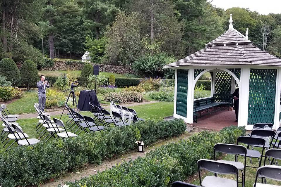 Outdoor ceremony area