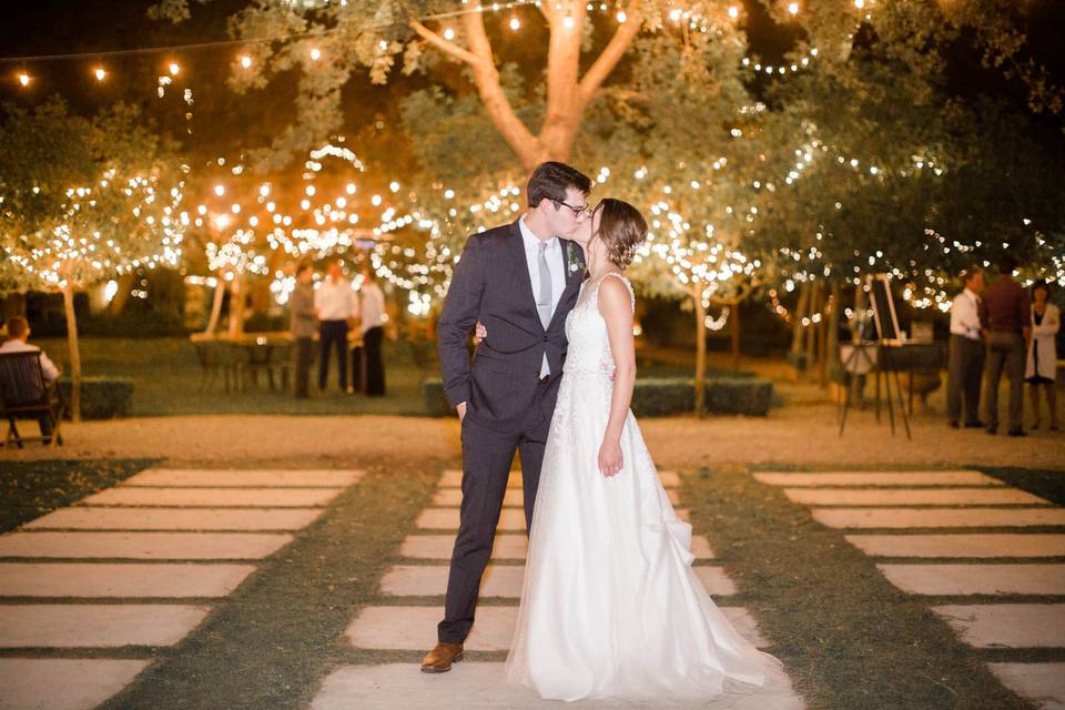 Couple at reception