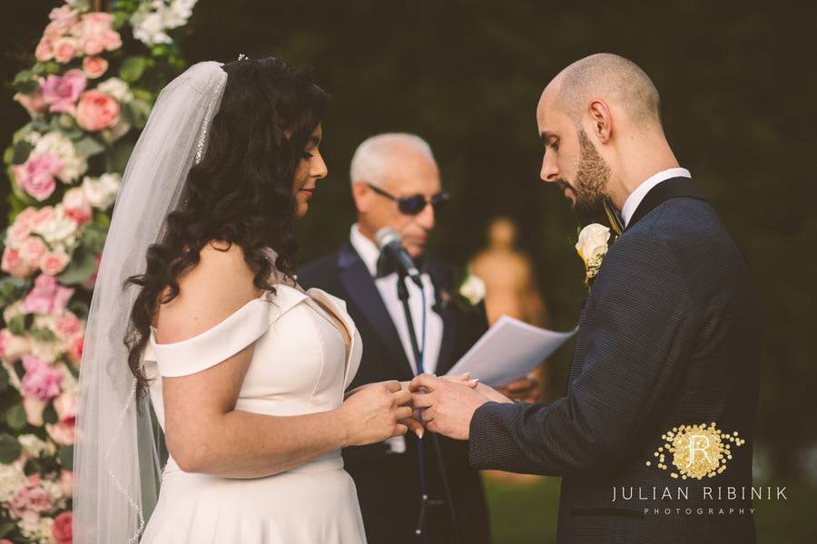 Bride and Groom Tuscan Garden