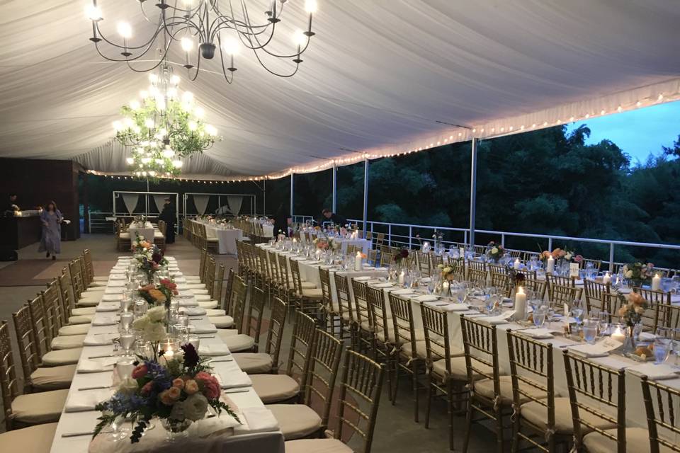 Tent long tables