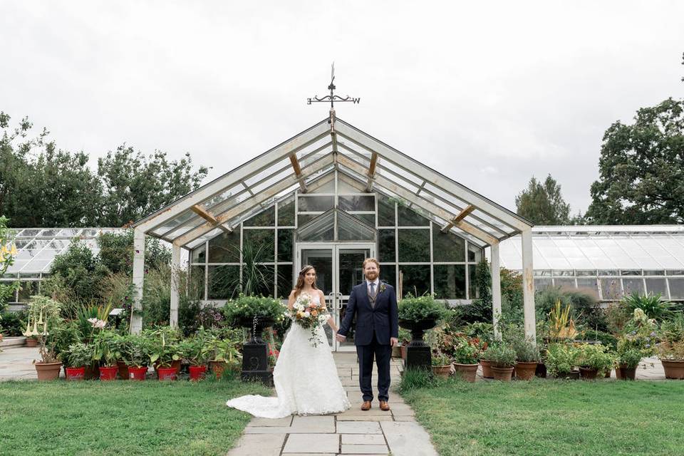 Bride and Groom on the Grounds