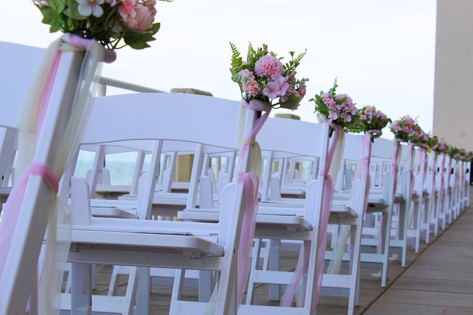 Flowered Ceremony Chairs