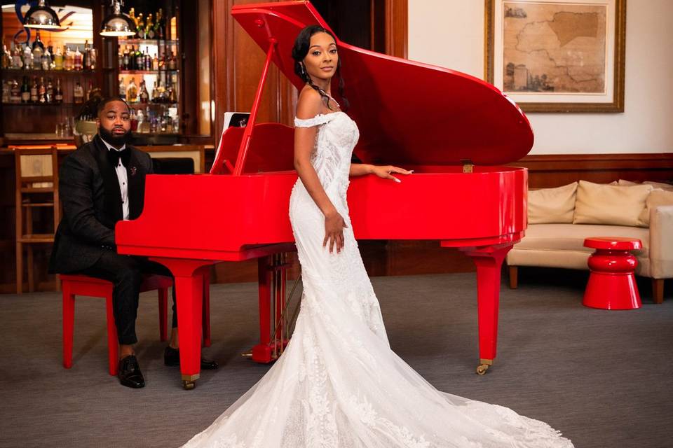 Red Piano Portrait