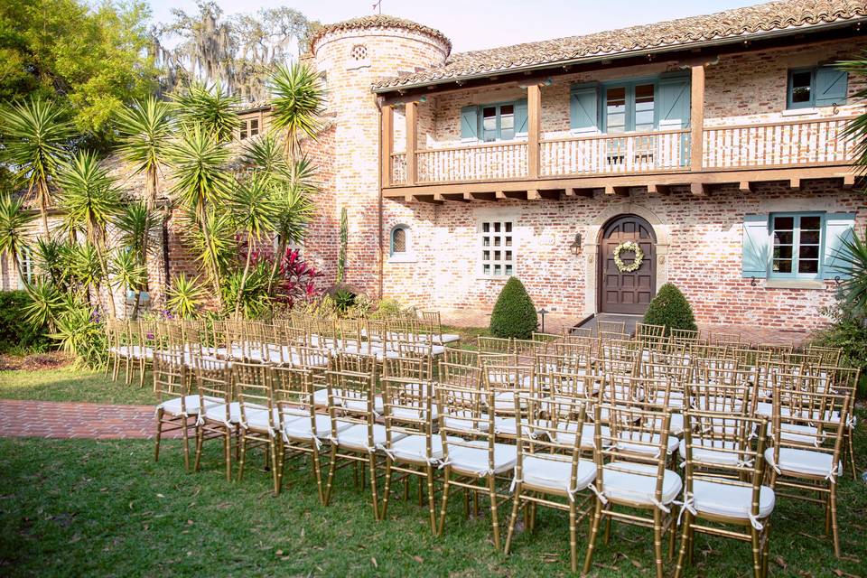 Wedding ceremony setup