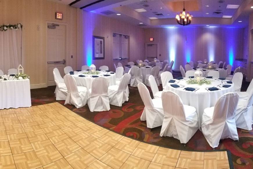 Oasis Ballroom with Uplighting