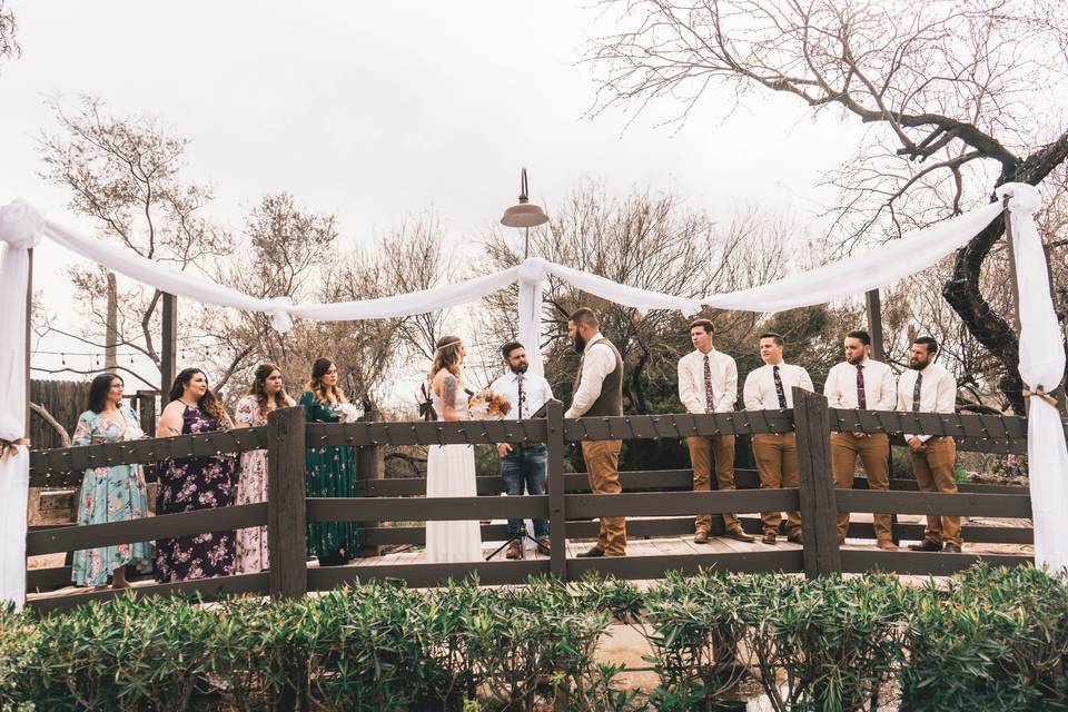 Ceremony on the bridge