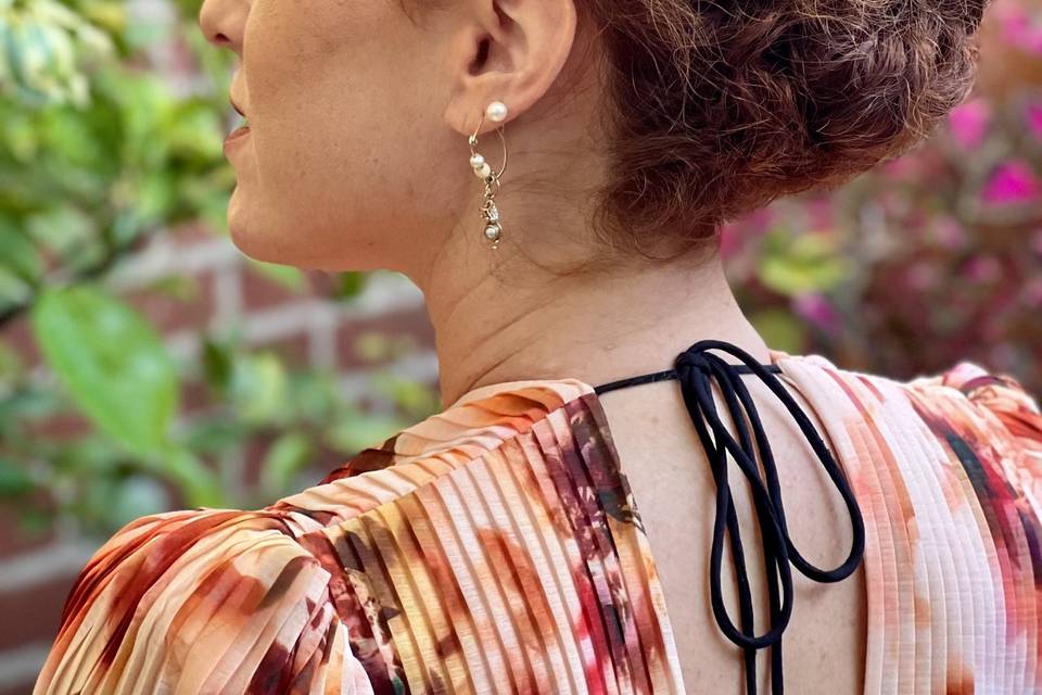 Curly updo