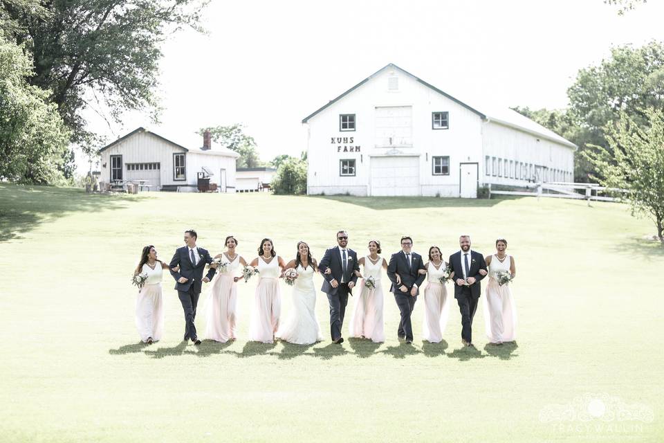 Newlyweds and their guests