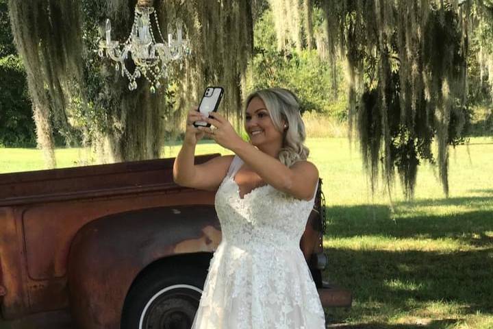 Bride selfie