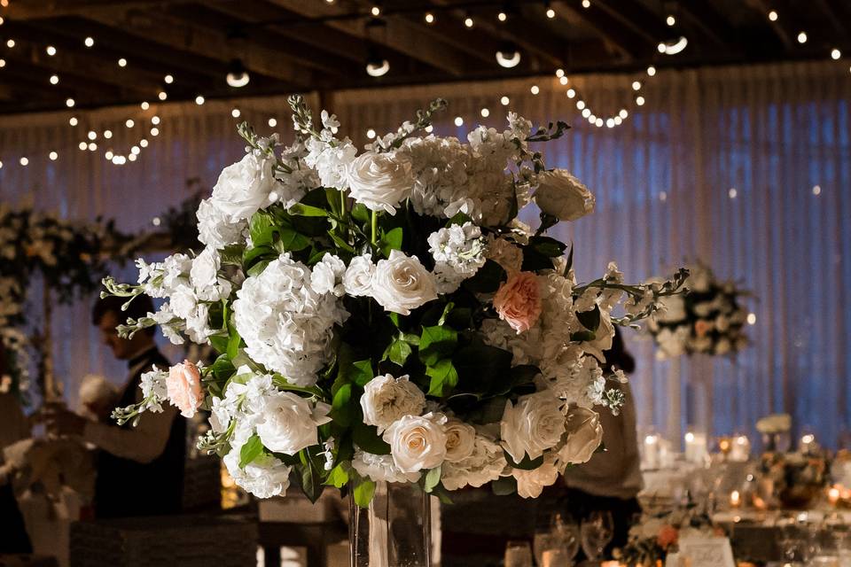 Raised floral centerpiece