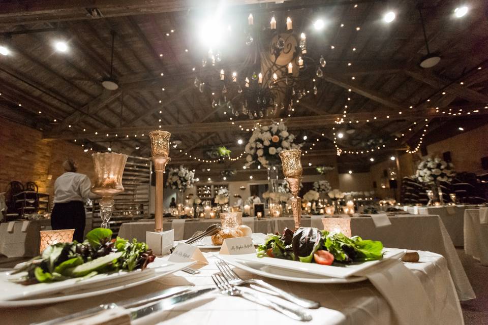 Table setting and reception lighting