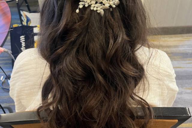 Brides maid hair long with