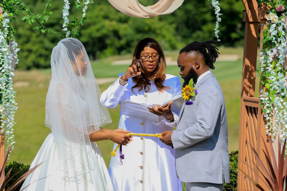 Wedding Bliss Ceremonies - under the arch