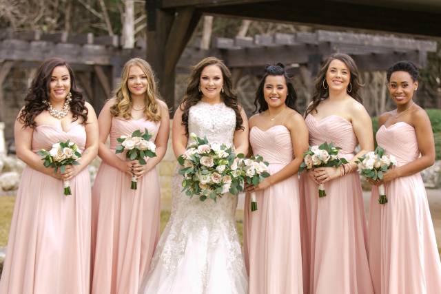 Bride and bridesmaids