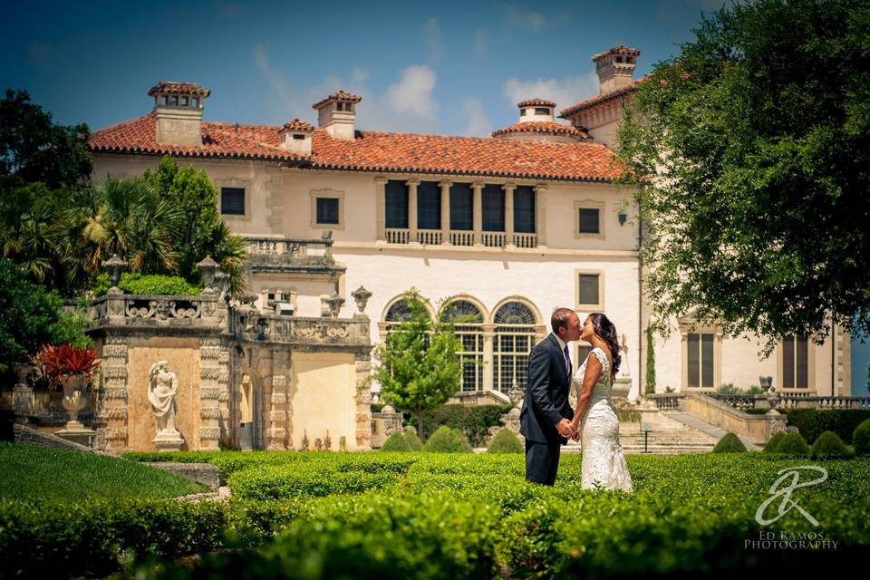 Vintage wedding at Vizcaya Museum and Gardens