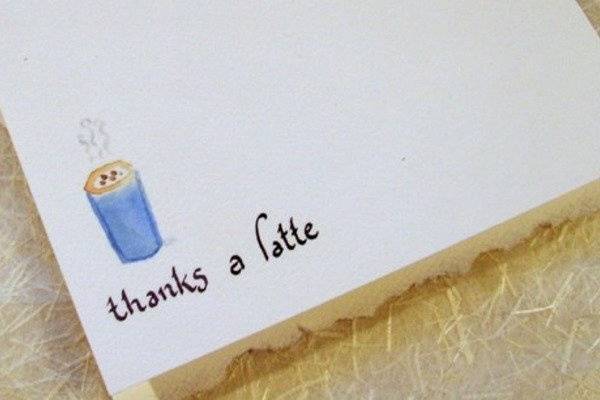 Thanks a latte thank you notes