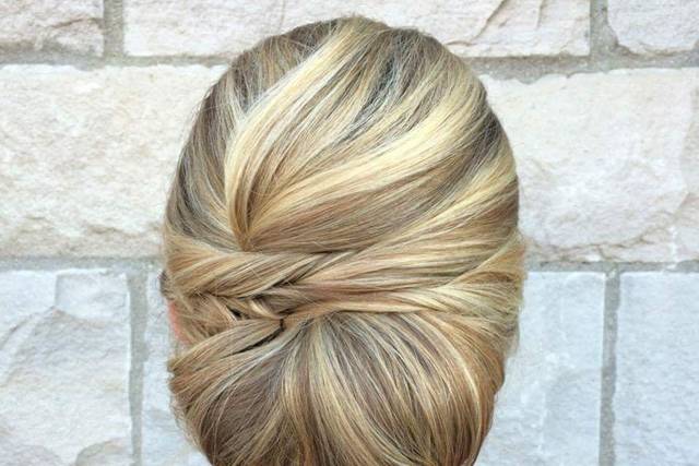 Neat pulled back hair