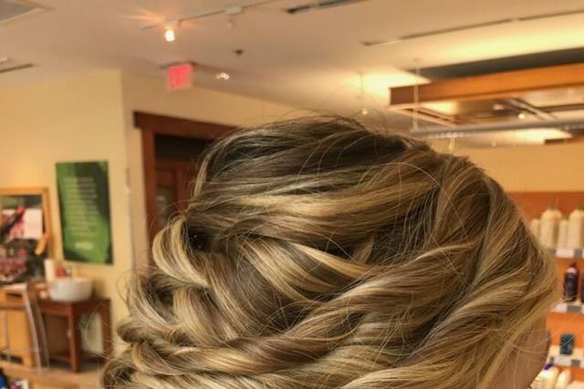 Elegant braided updo