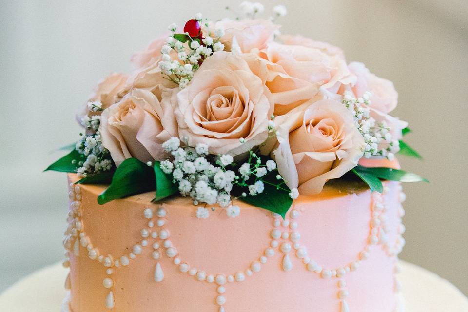 Beautiful cake in pink