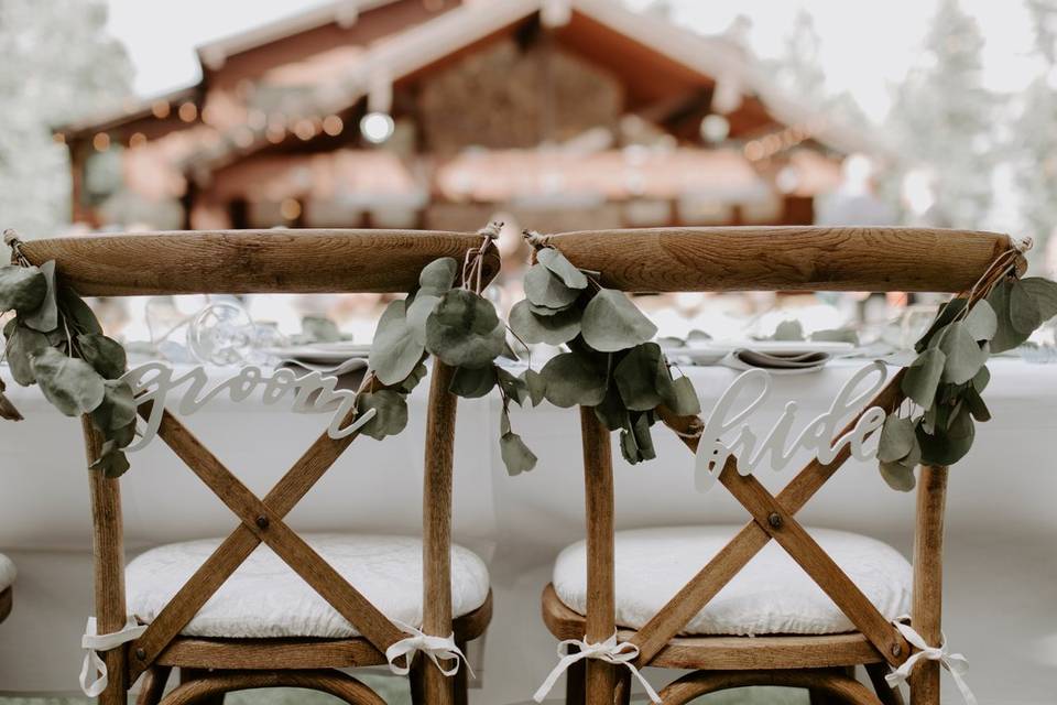 Two wooden chairs