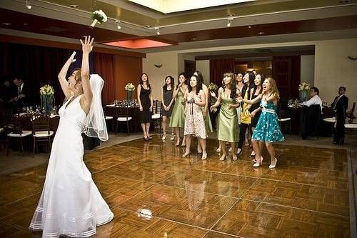 Bouquet toss