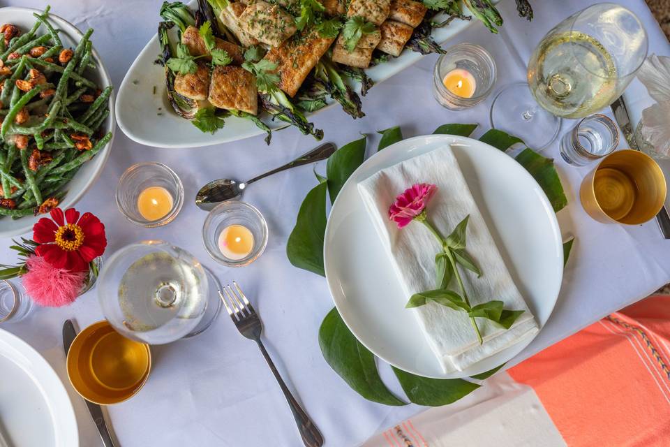 Beautiful family style table