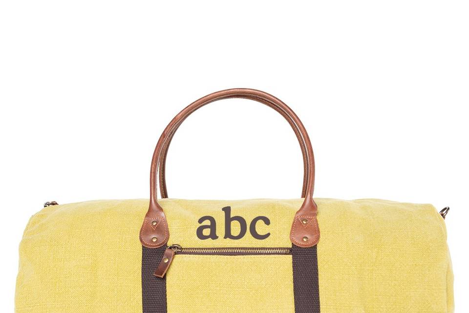 Monogrammed duffels