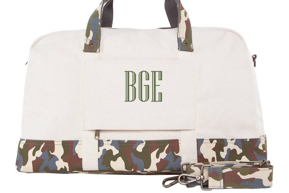 Monogrammed travel bag