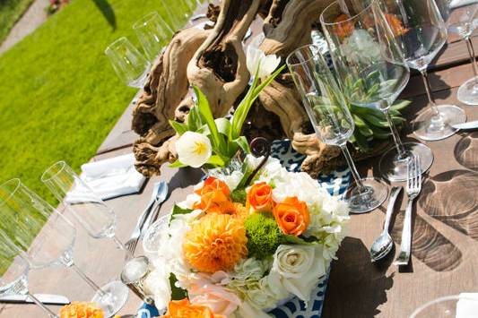 Sample table arrangement