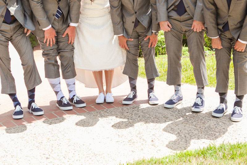 Group photo in rubber shoes