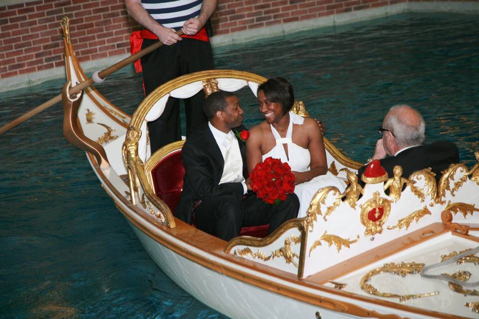 White Wedding Gondola
