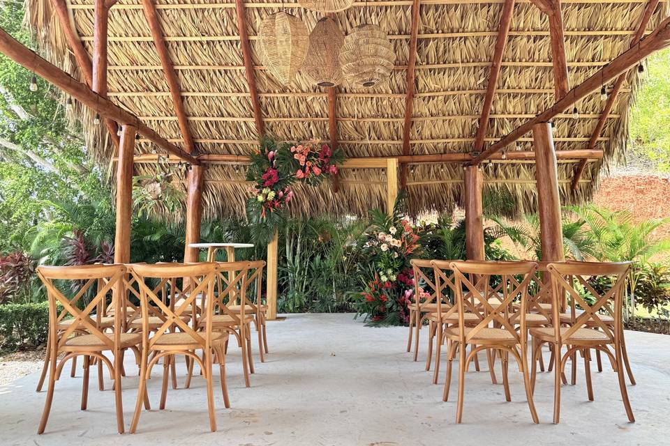 Ceremony under palm rancho