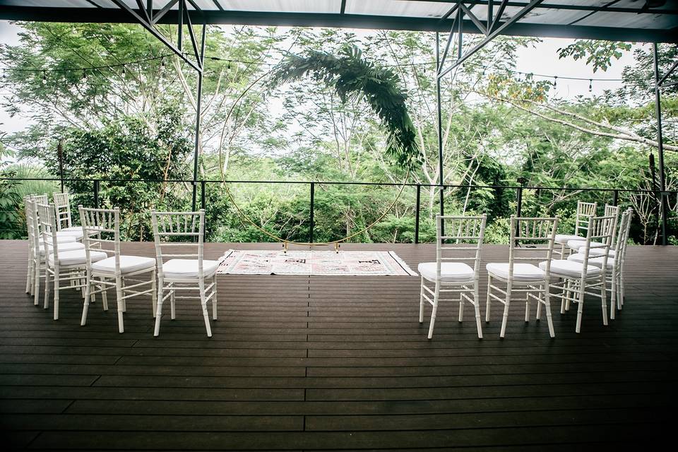 Jungle deck wedding