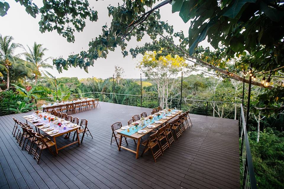 Jungle Deck Table set up