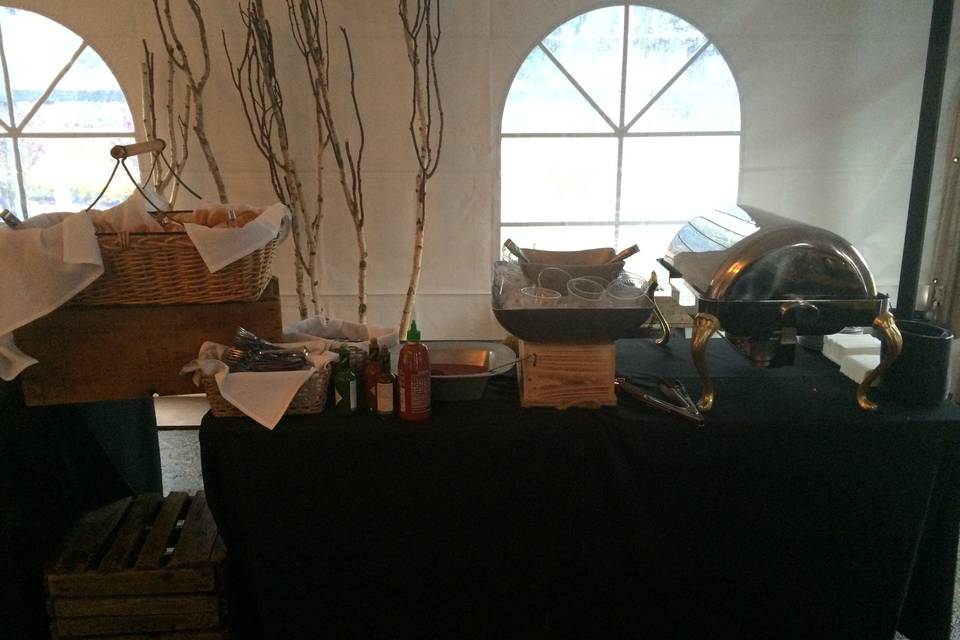 Caterer setup