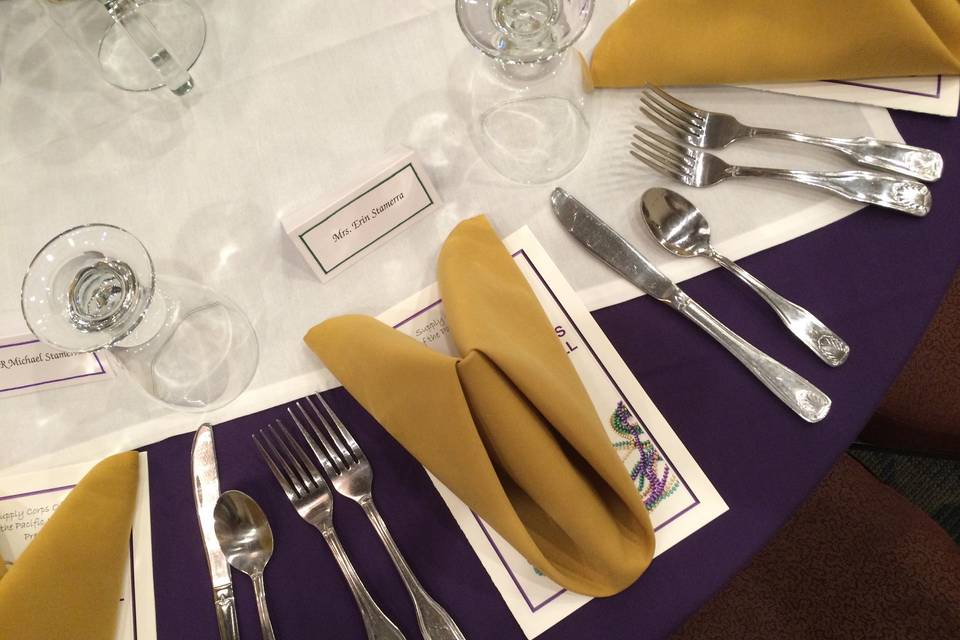 Table setup