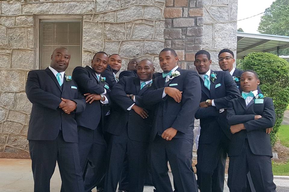 Groom and his groomsmen