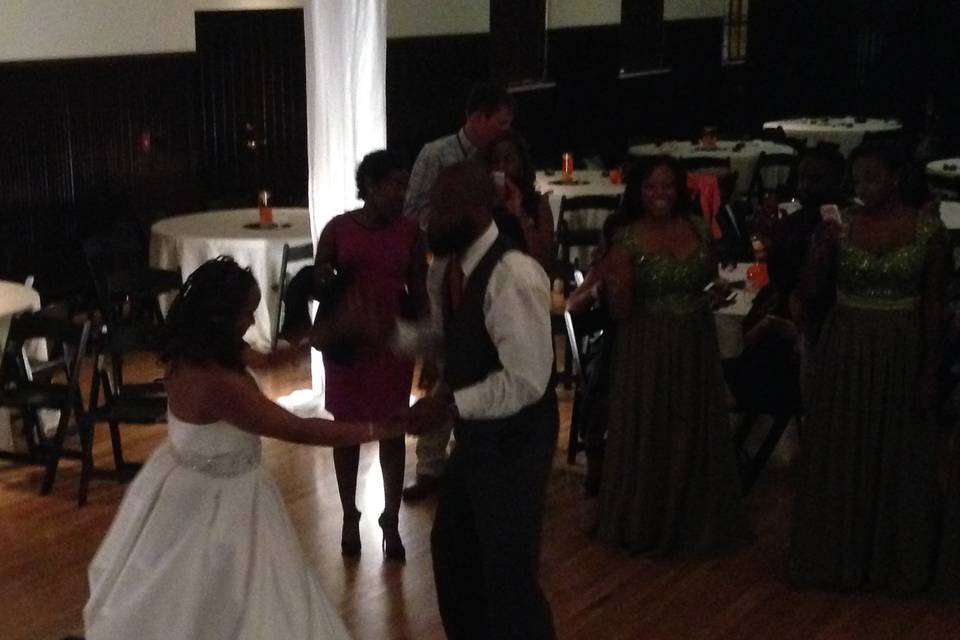 Newlyweds on the dance floor