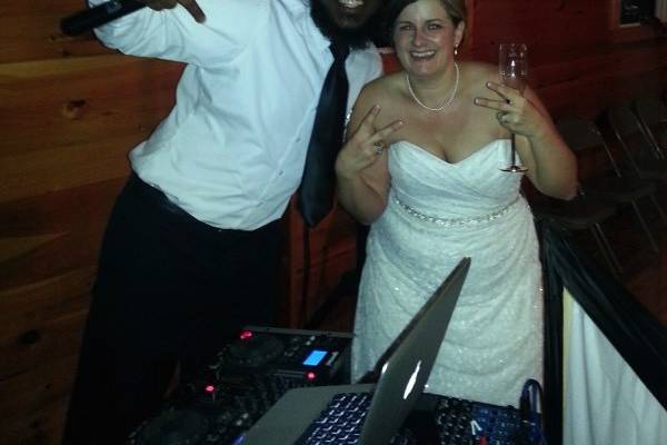 DJ with the bride