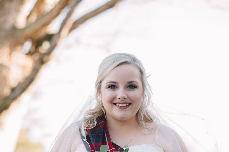 Bride holding her bouquet