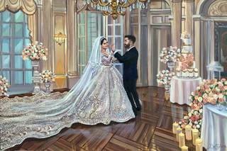 Live Wedding Painting by Mark