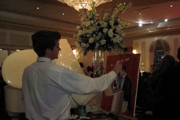 Live Wedding Painting by Mark