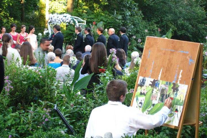 Live Wedding Painting by Mark