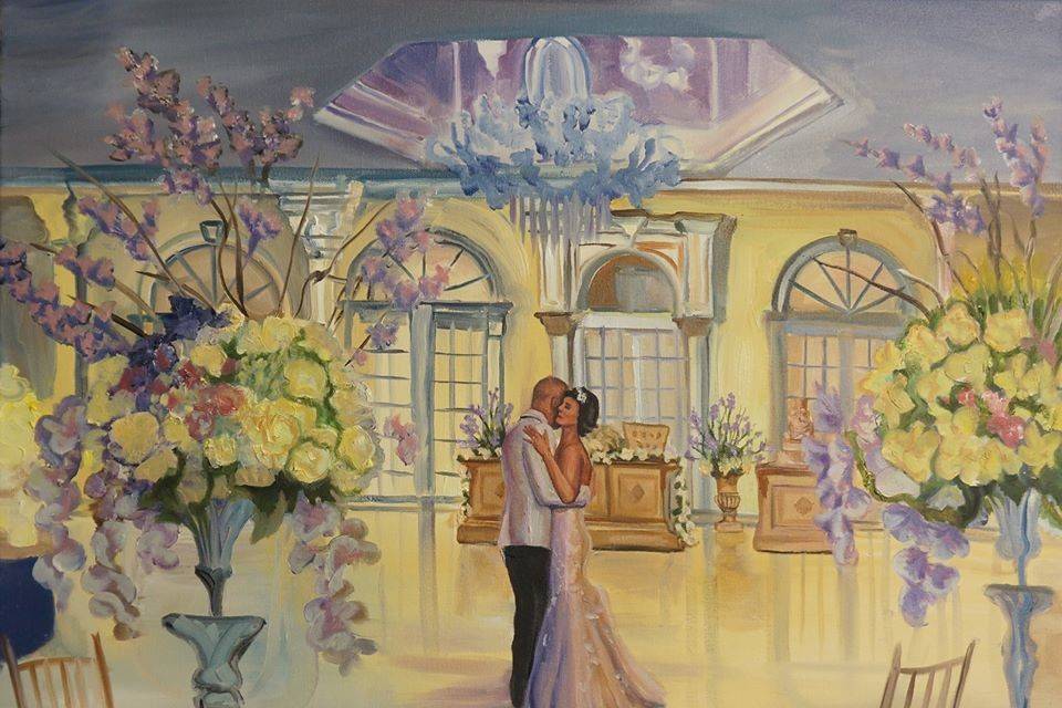 Live Wedding Painting by Mark