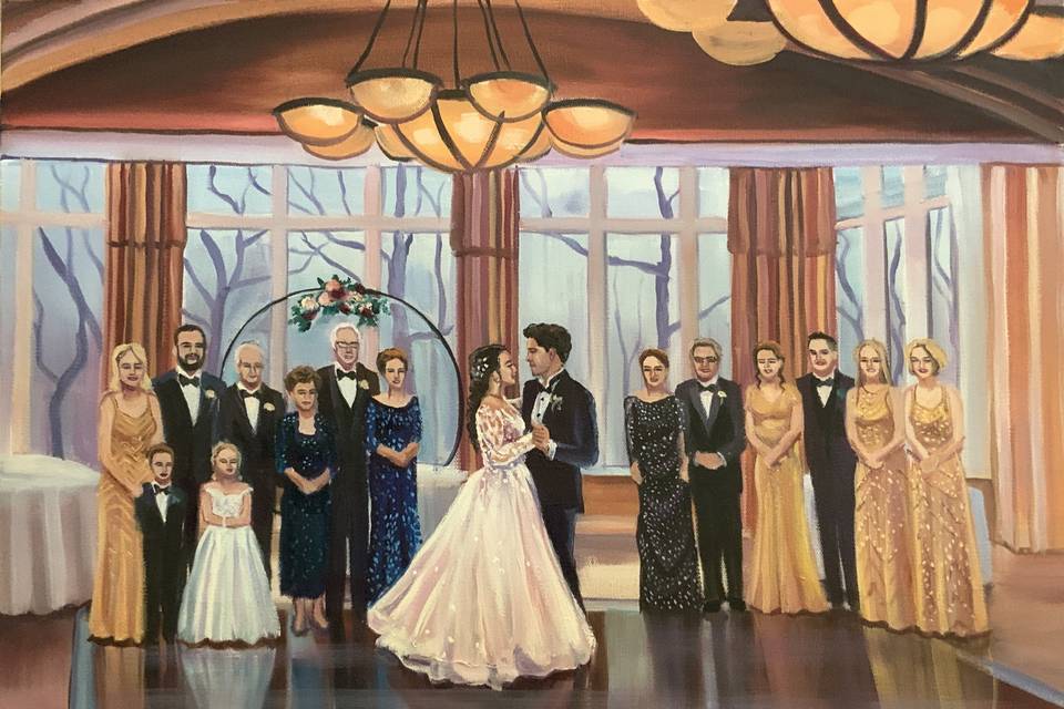 The couple's joyful first danc