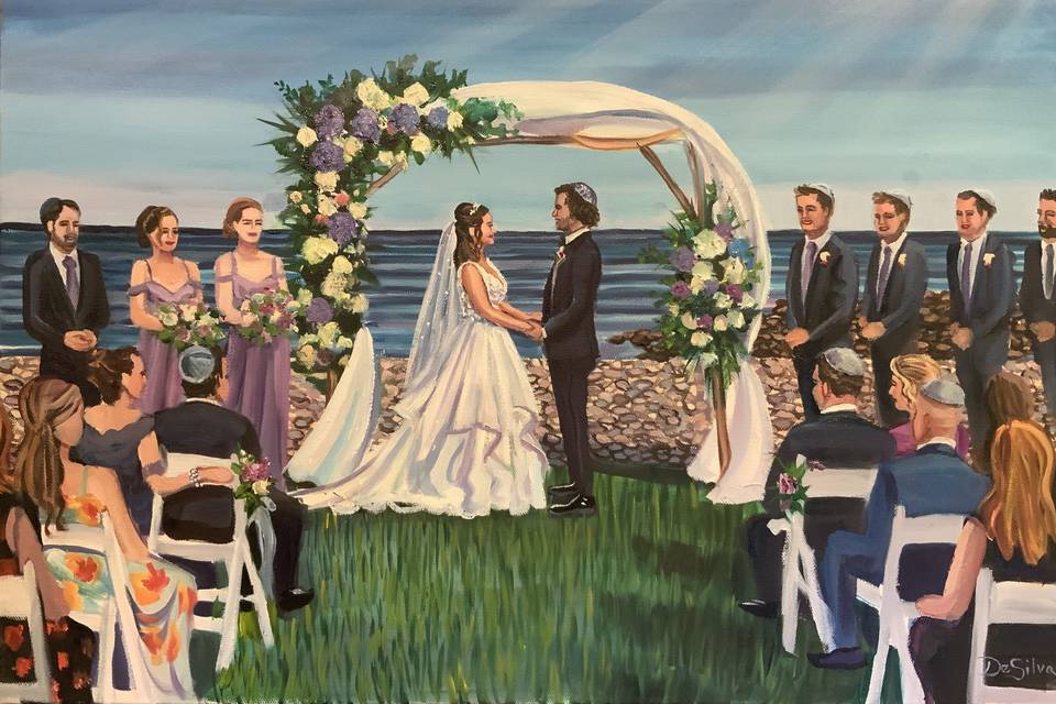 Water front wedding