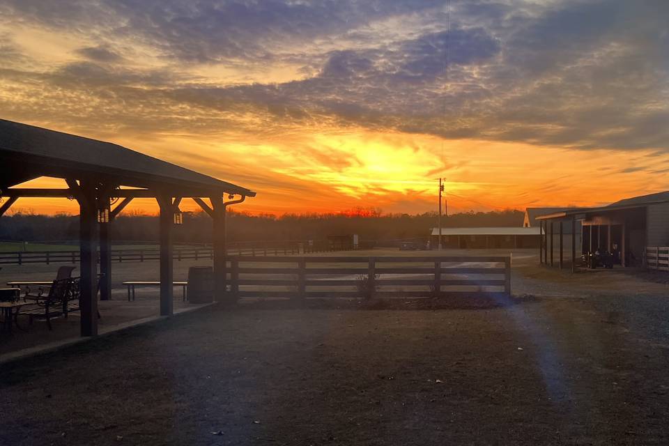 Pavilion sunset